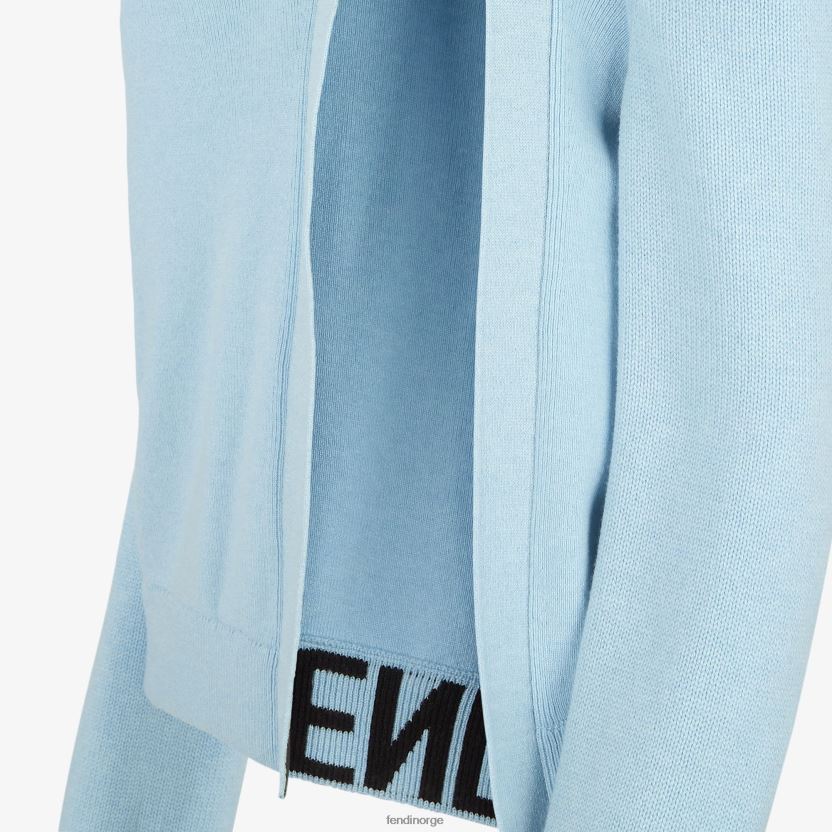 Fendi kvinner kashmir og ull cardigan NXB4XN990 lyse blå klær