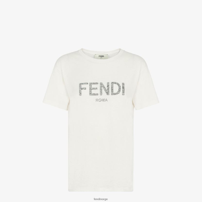 Fendi kvinner jersey t-skjorte NXB4XN950 hvit klær