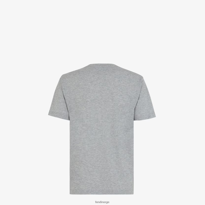 Fendi kvinner melert t-skjorte i bomull NXB4XN1113 grå klær