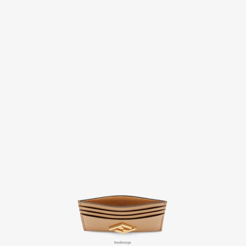 Fendi kvinner flat kortholder i skinn NXB4XN1430 brun tilbehør
