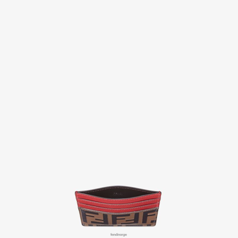 Fendi kvinner flat kortholder i skinn NXB4XN1593 mote tilbehør