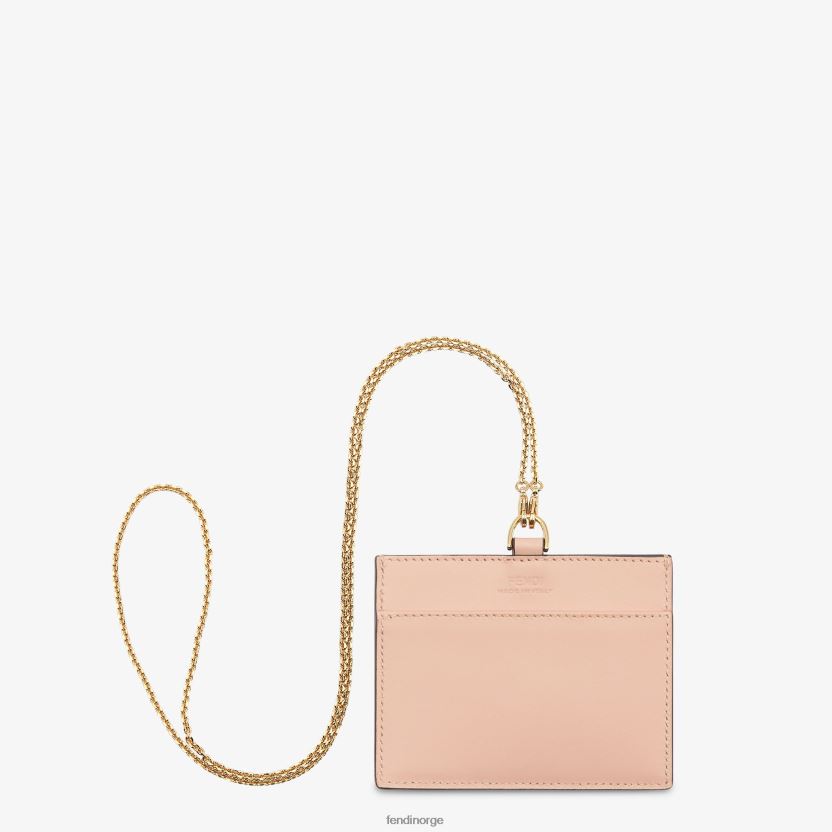 Fendi kvinner navneskilt i skinn NXB4XN1539 rosa tilbehør
