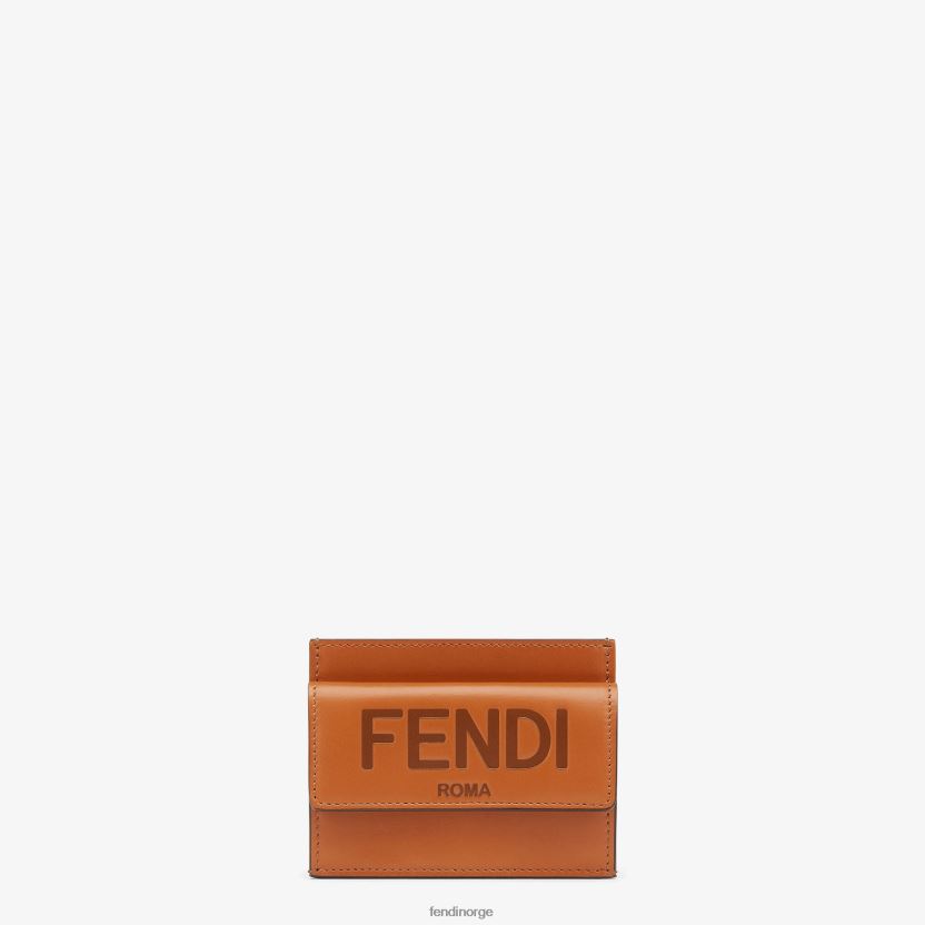 Fendi kvinner roma skinnkortholder NXB4XN1556 brun tilbehør