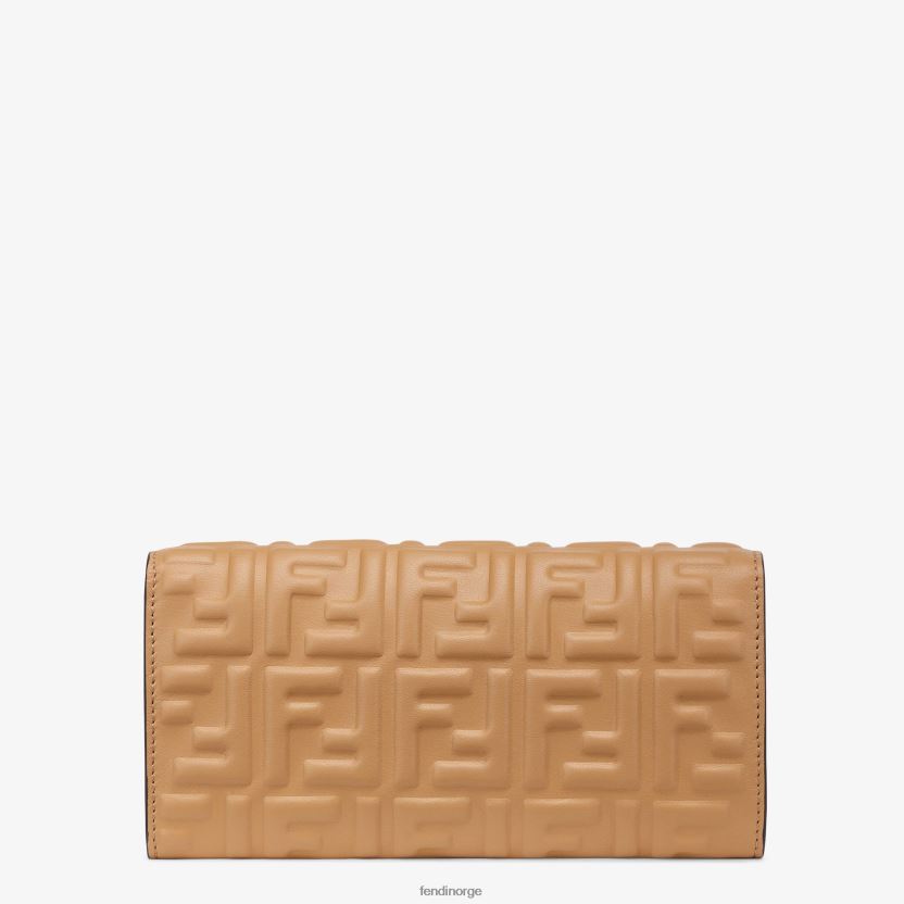Fendi kvinner baguette kontinental med kjede nappa skinn lommebok NXB4XN1561 beige tilbehør