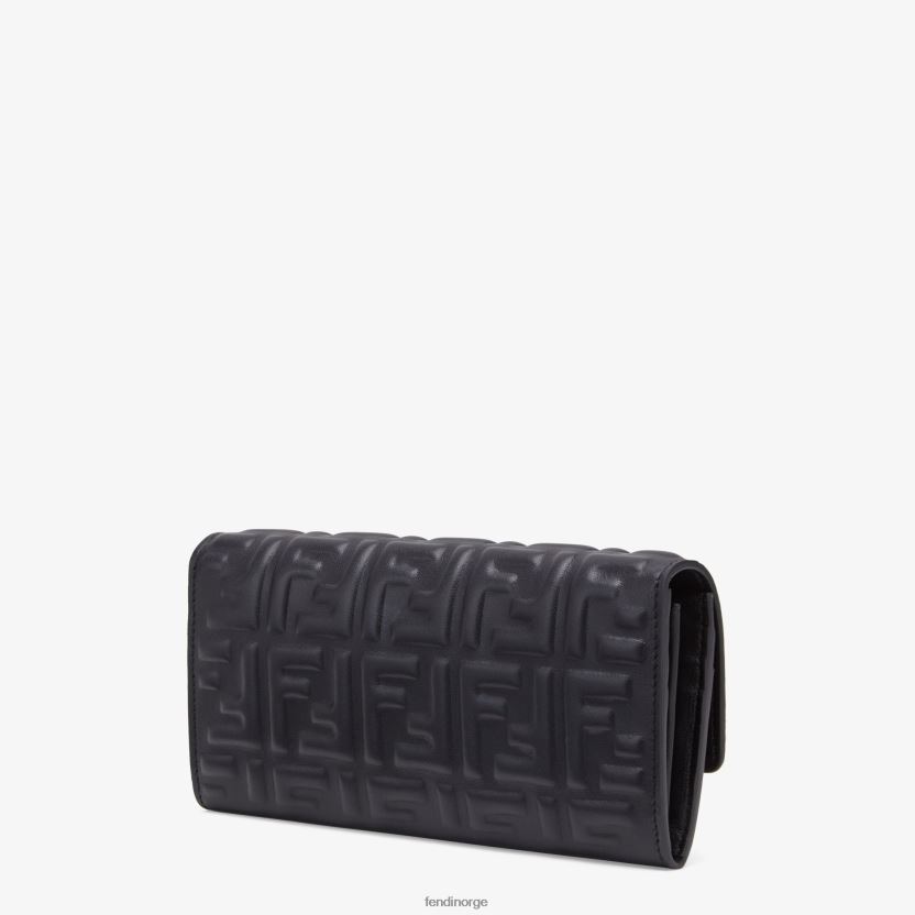 Fendi kvinner baguette lommebok i kontinental nappaskinn NXB4XN1491 svart tilbehør