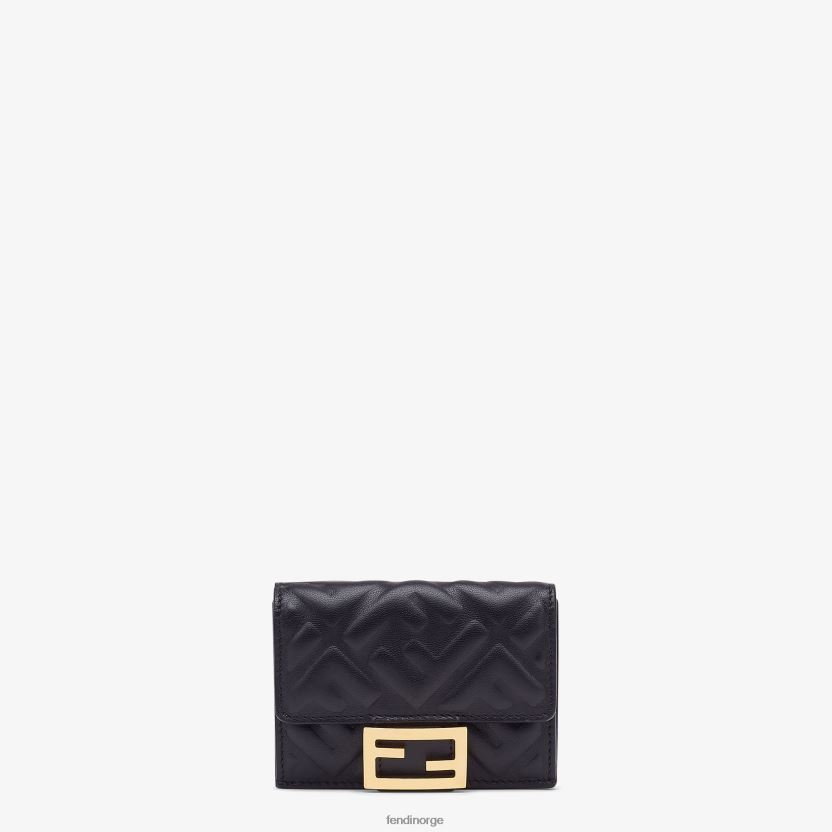 Fendi kvinner baguette mikro trifold lommebok i nappaskinn NXB4XN1425 svart tilbehør