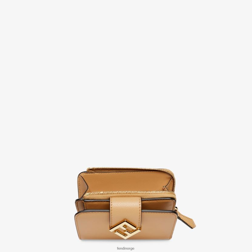 Fendi kvinner ff diamantlommebok i skinn NXB4XN1507 brun tilbehør