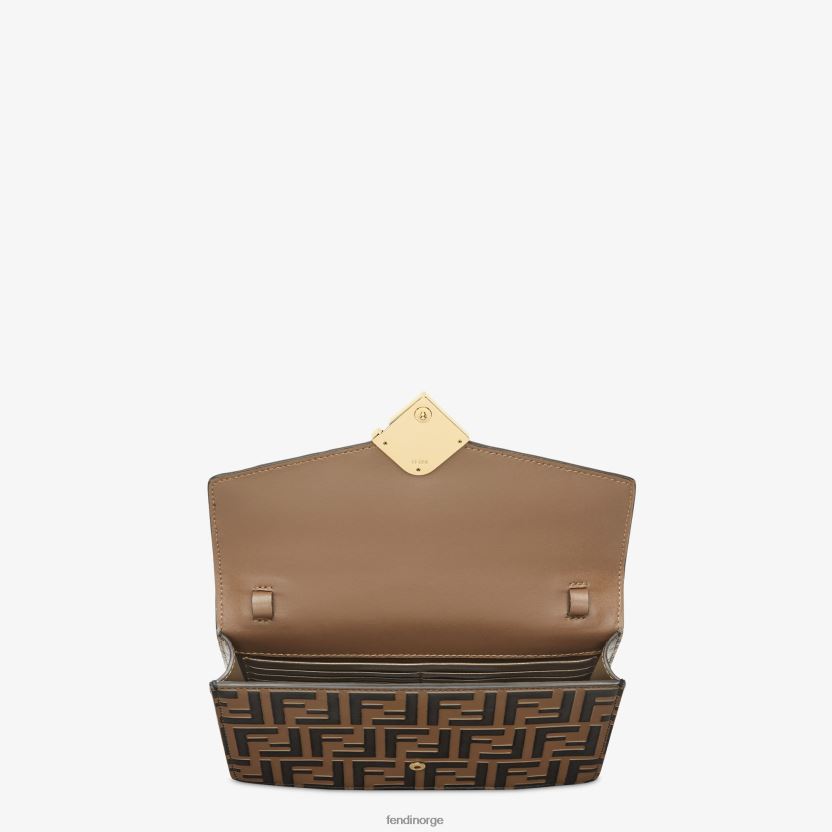 Fendi kvinner ff lommebok i skinn NXB4XN1413 beige tilbehør