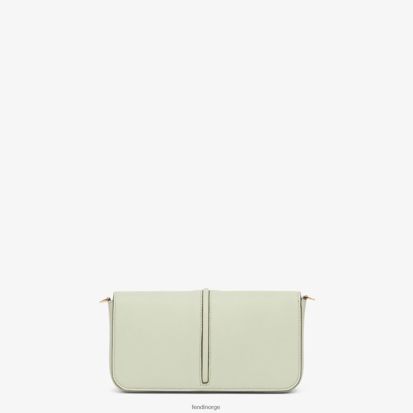Fendi kvinner grafikk på lommebok i kjedeskinn NXB4XN1436 grønn tilbehør