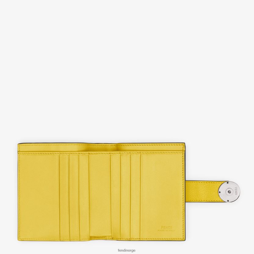 Fendi kvinner kompakt lommebok i skinn NXB4XN1582 brun tilbehør