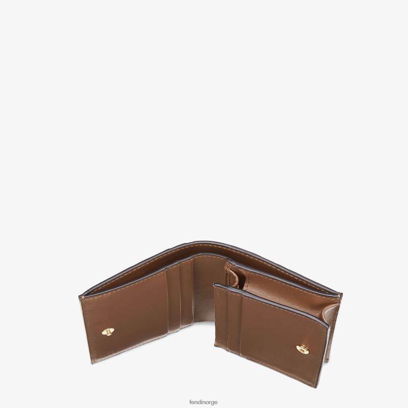 Fendi kvinner liten lommebok i skinn NXB4XN1481 brun tilbehør