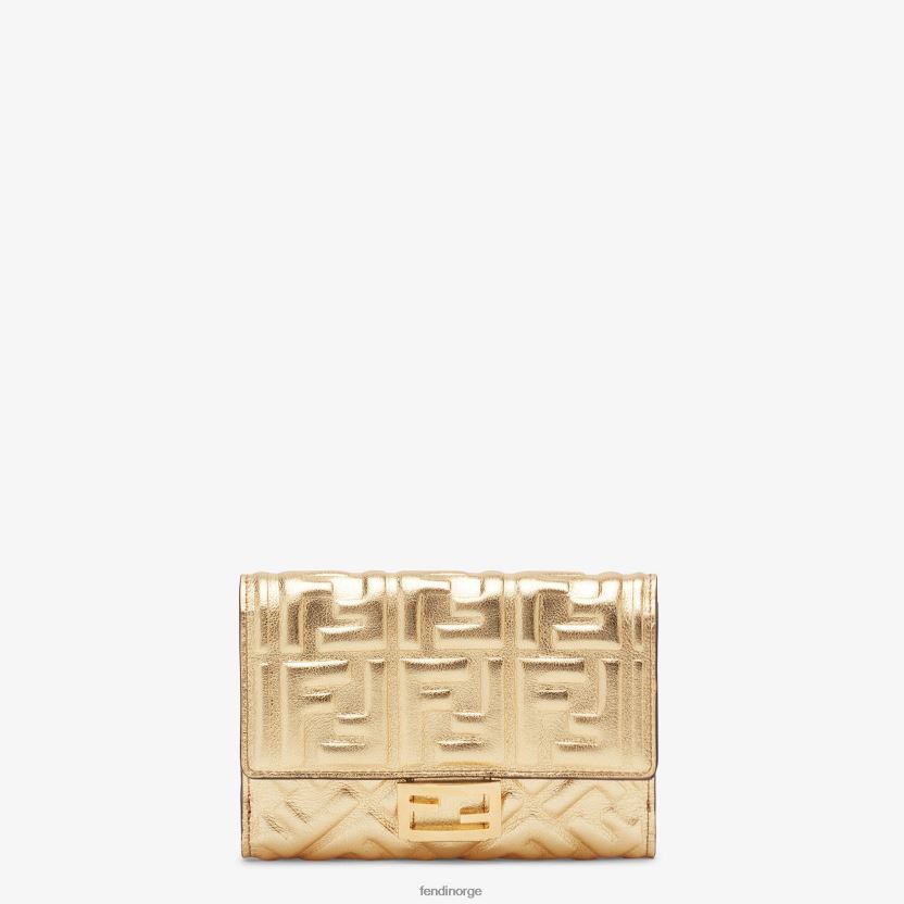 Fendi kvinner lommebok skinn lommebok NXB4XN1574 gull tilbehør