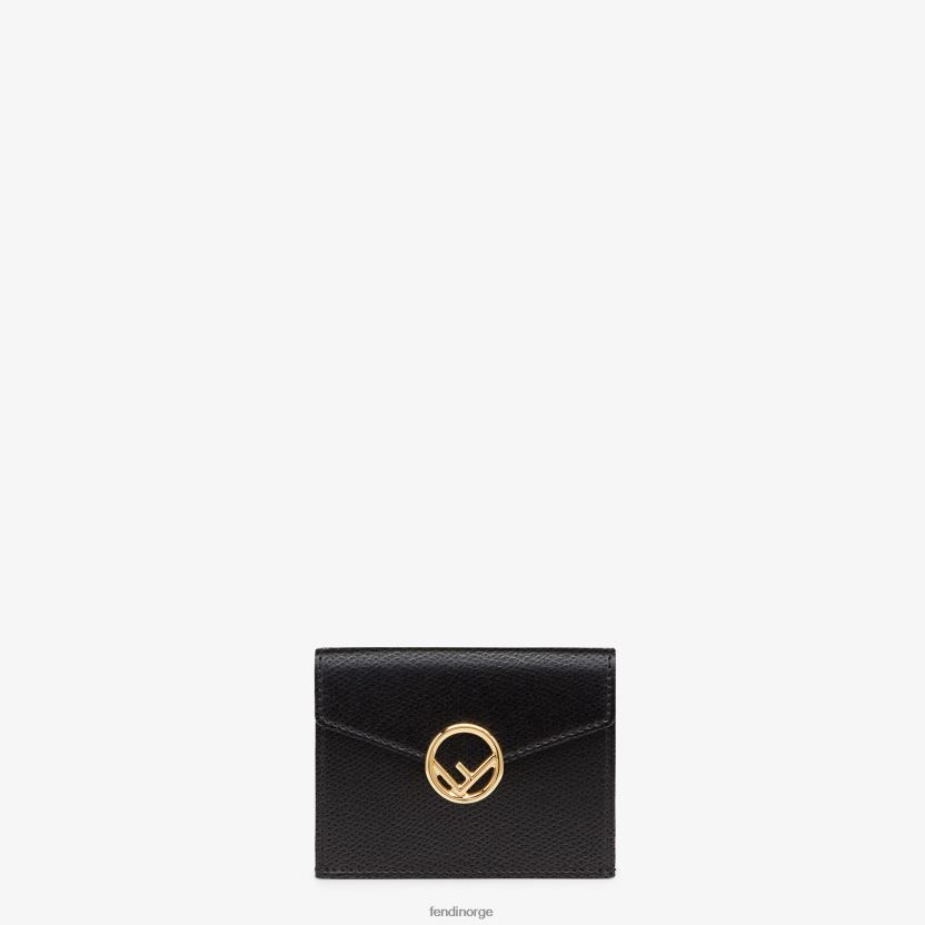 Fendi kvinner mikro trifold lommebok i skinn NXB4XN1447 svart tilbehør