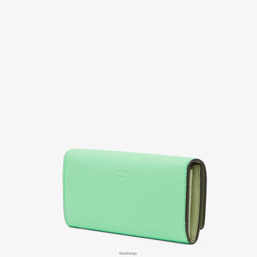 Fendi kvinner peekaboo lommebok i kontinentalskinn NXB4XN1484 grønn tilbehør