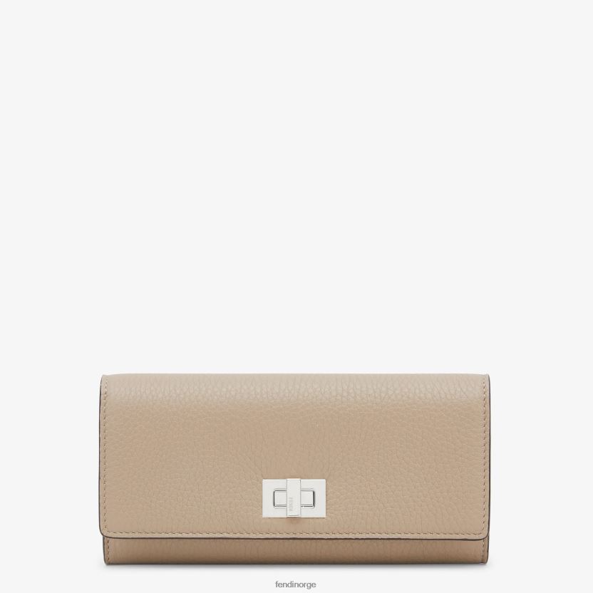 Fendi kvinner peekaboo lommebok i kontinentalskinn NXB4XN1570 beige tilbehør