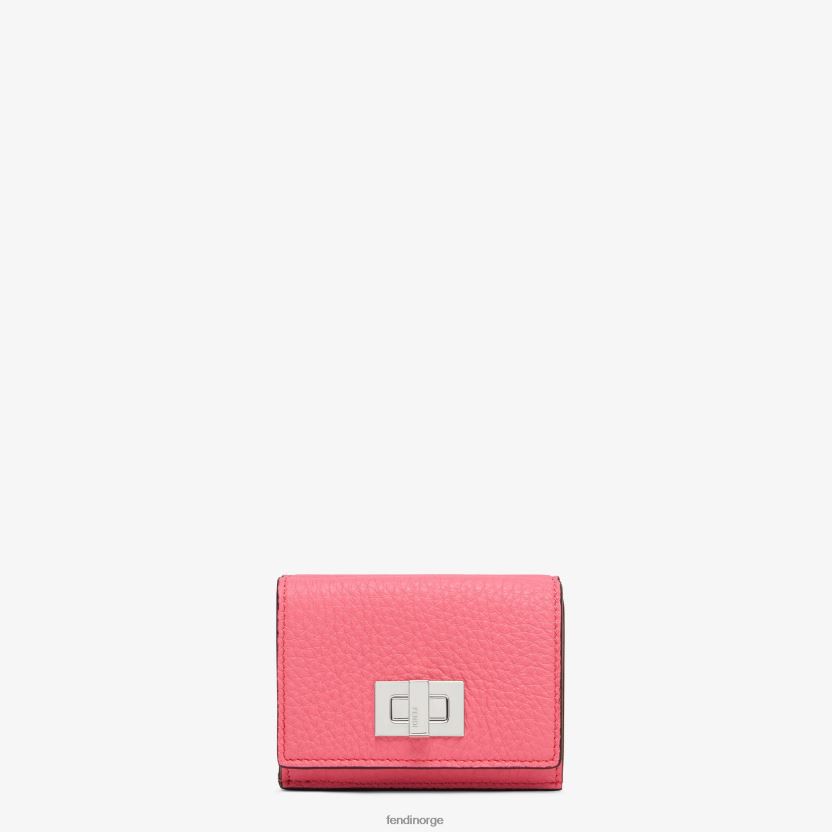 Fendi kvinner peekaboo mikro trifold lommebok i skinn NXB4XN1500 rosa tilbehør