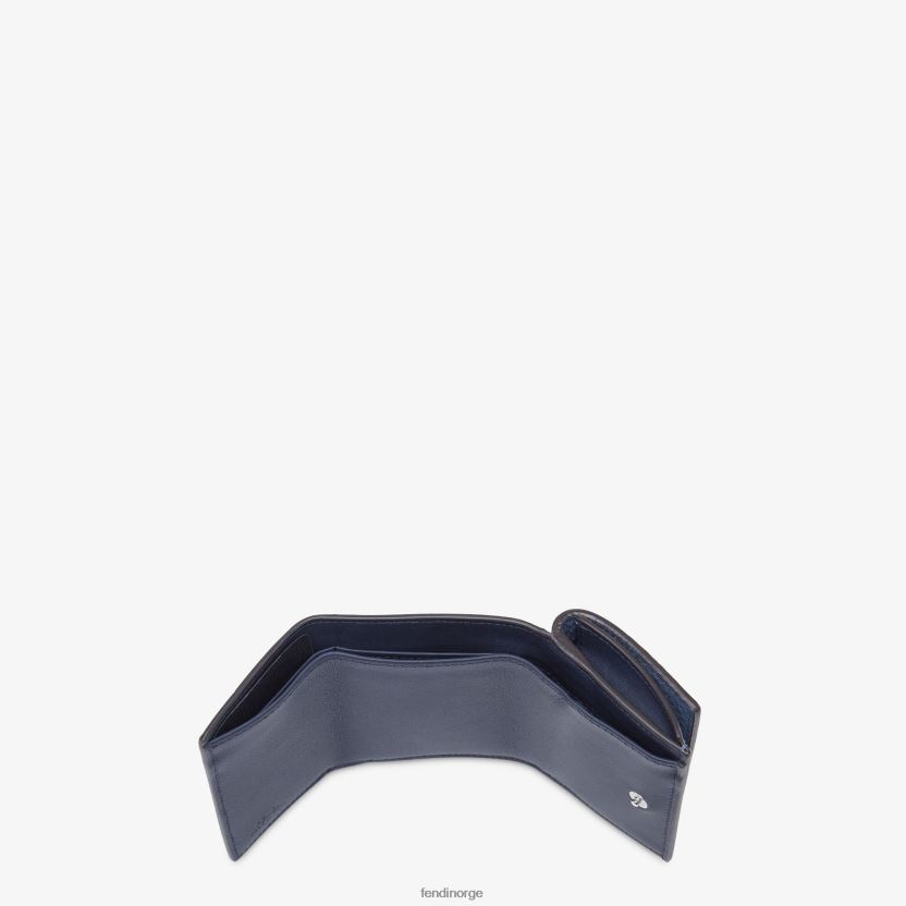 Fendi kvinner peekaboo mikro trifold lommebok i skinn NXB4XN1501 blå tilbehør