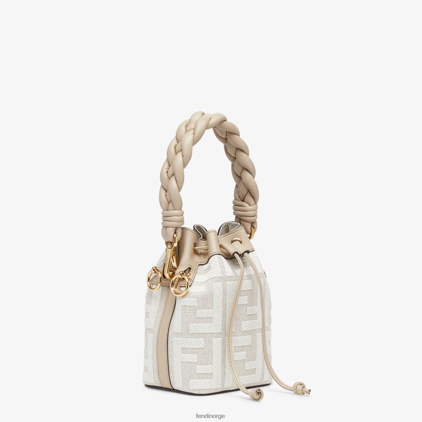 Fendi kvinner canvas ff mini bag NXB4XN899 hvit tilbehør