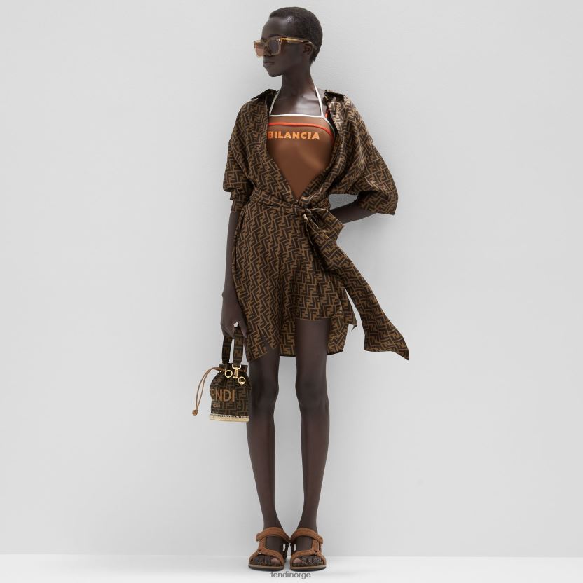 Fendi kvinner ff minipose i stoff NXB4XN639 brun tilbehør