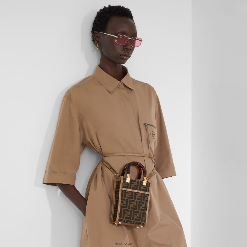 Fendi kvinner ff minipose i stoff NXB4XN824 brun tilbehør