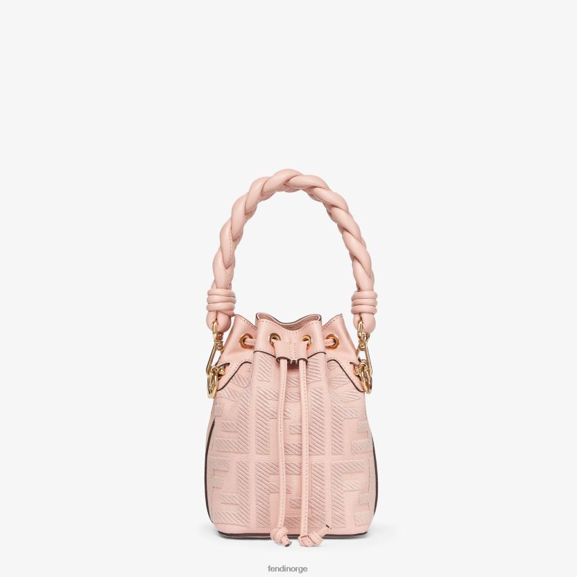 Fendi kvinner ff miniveske i lerret NXB4XN816 rosa tilbehør
