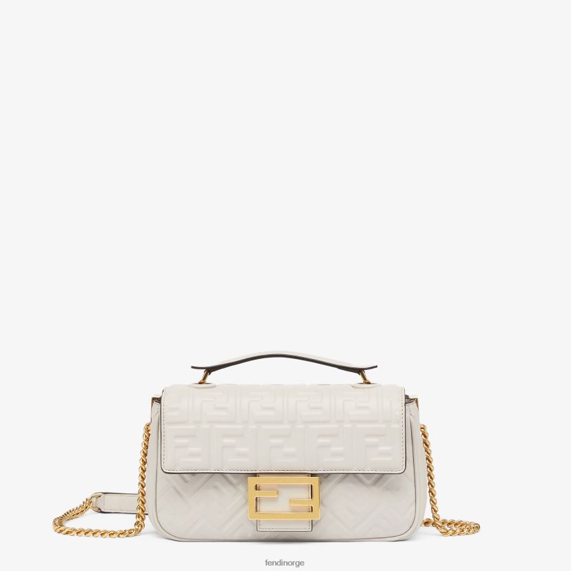 Fendi kvinner baguette kjede midi skinnveske NXB4XN861 grå tilbehør