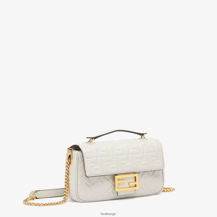 Fendi kvinner baguette kjede midi skinnveske NXB4XN861 grå tilbehør
