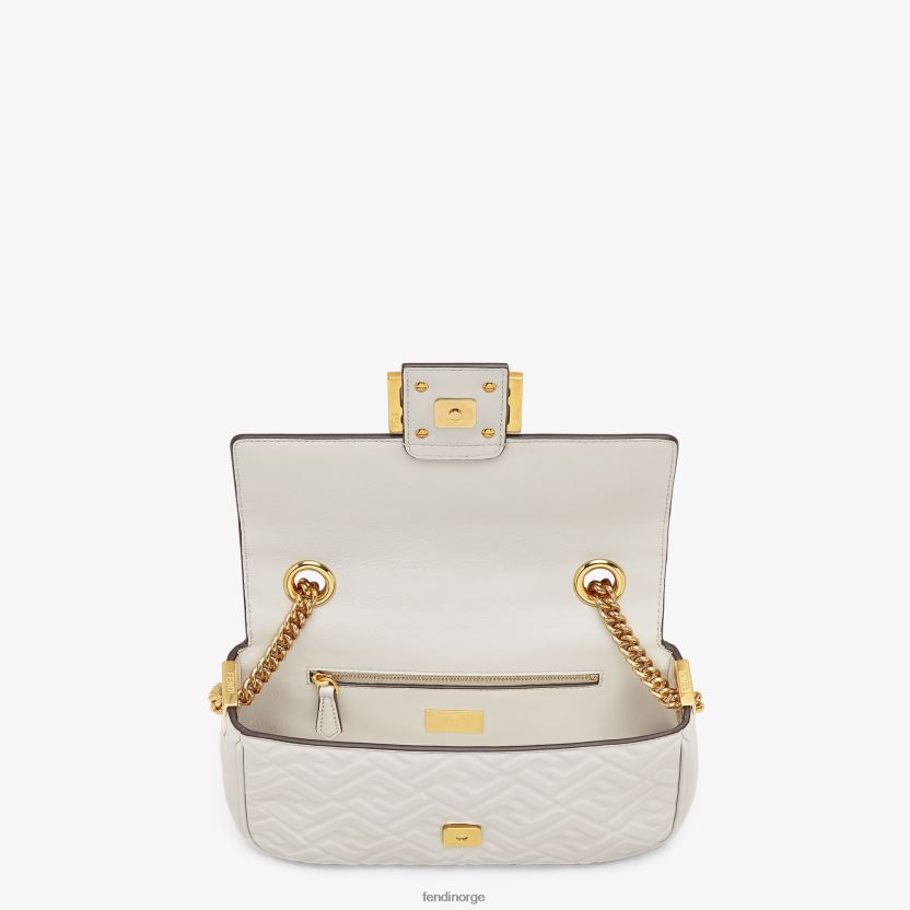 Fendi kvinner baguette kjede midi skinnveske NXB4XN861 grå tilbehør