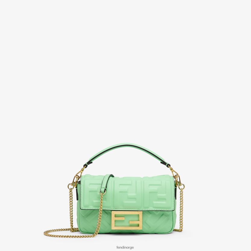 Fendi kvinner baguette mini nappa skinnveske NXB4XN726 grønn tilbehør