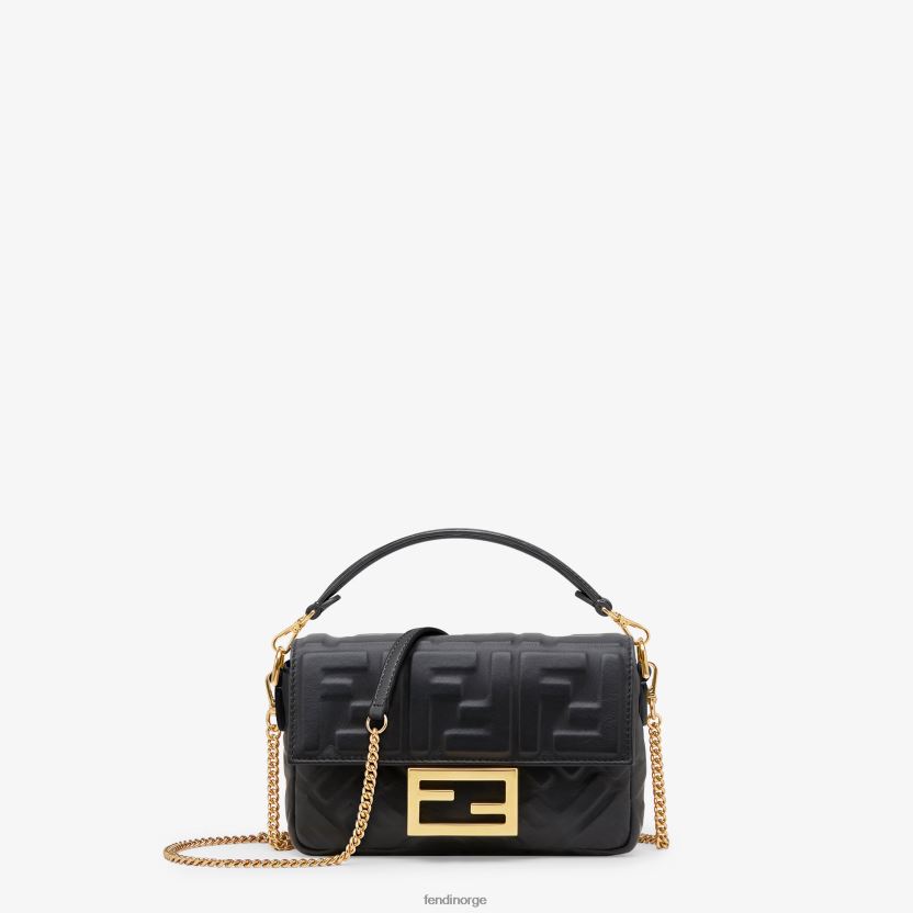 Fendi kvinner baguette mini skinnveske NXB4XN549 svart tilbehør