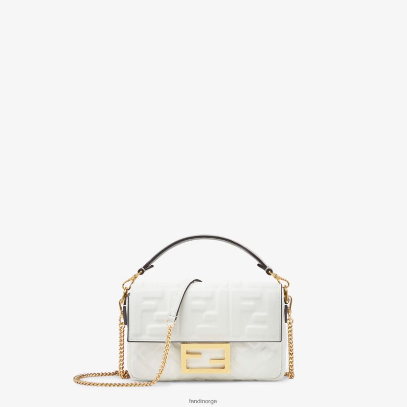 Fendi kvinner baguette mini skinnveske NXB4XN762 hvit tilbehør