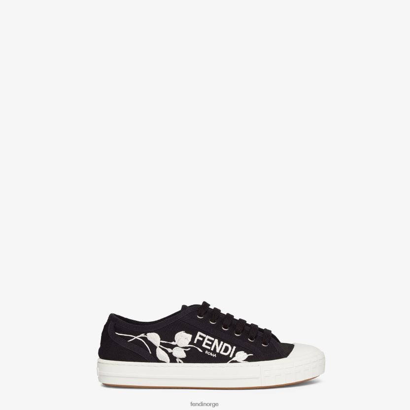 Fendi kvinner lave topper i lerret NXB4XN1327 svart sko