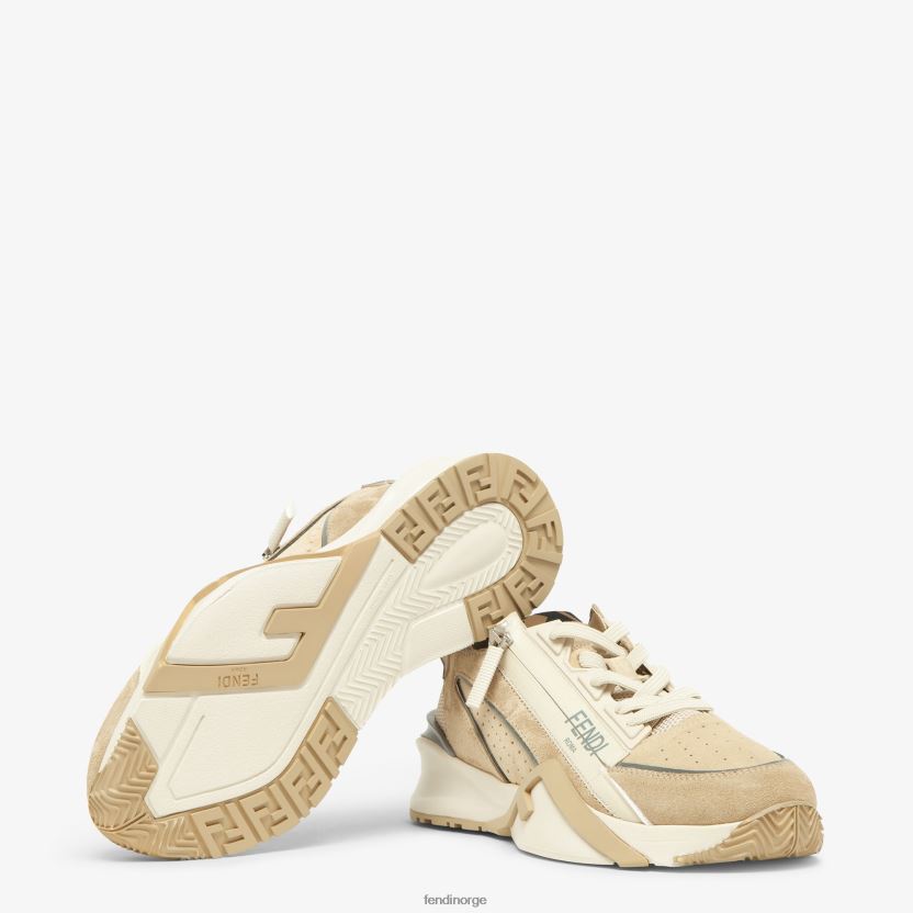 Fendi kvinner lave topper i semsket skinn NXB4XN1288 hvit sko
