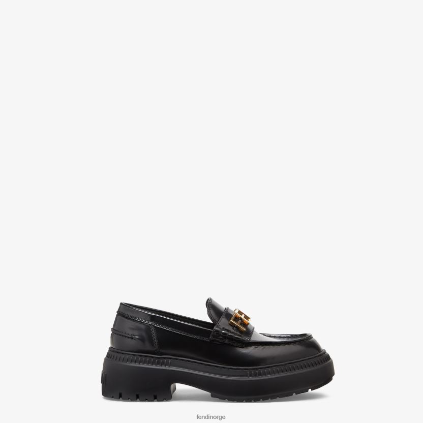 Fendi kvinner loafers i skinn NXB4XN1363 svart sko