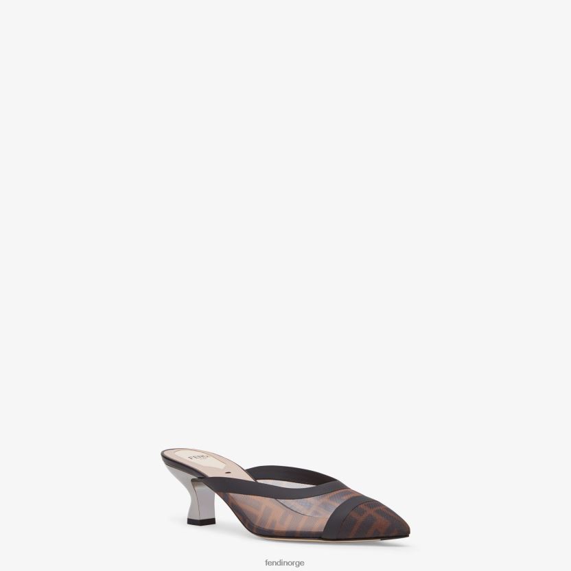 Fendi kvinner saboter i lær og mesh med middels hæl NXB4XN1404 mote sko