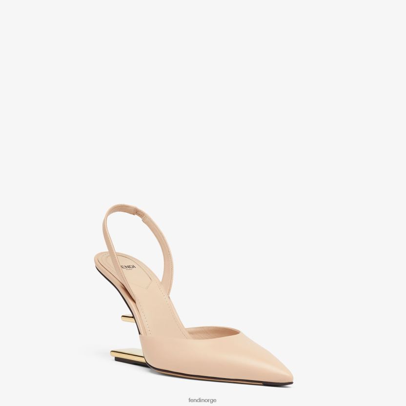 Fendi kvinner høyhælte slingbacks i blekt skinn NXB4XN1281 rosa sko
