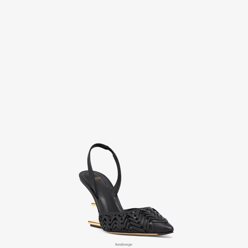 Fendi kvinner høyhælte slingbacks i skinn NXB4XN1274 svart sko