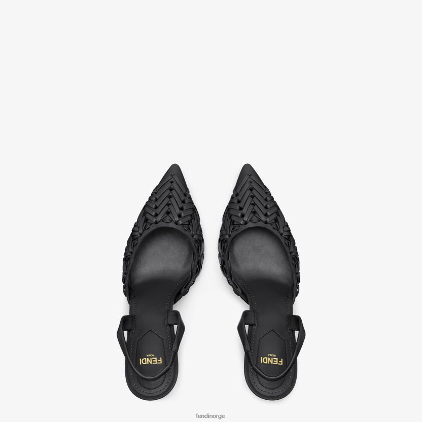 Fendi kvinner høyhælte slingbacks i skinn NXB4XN1274 svart sko