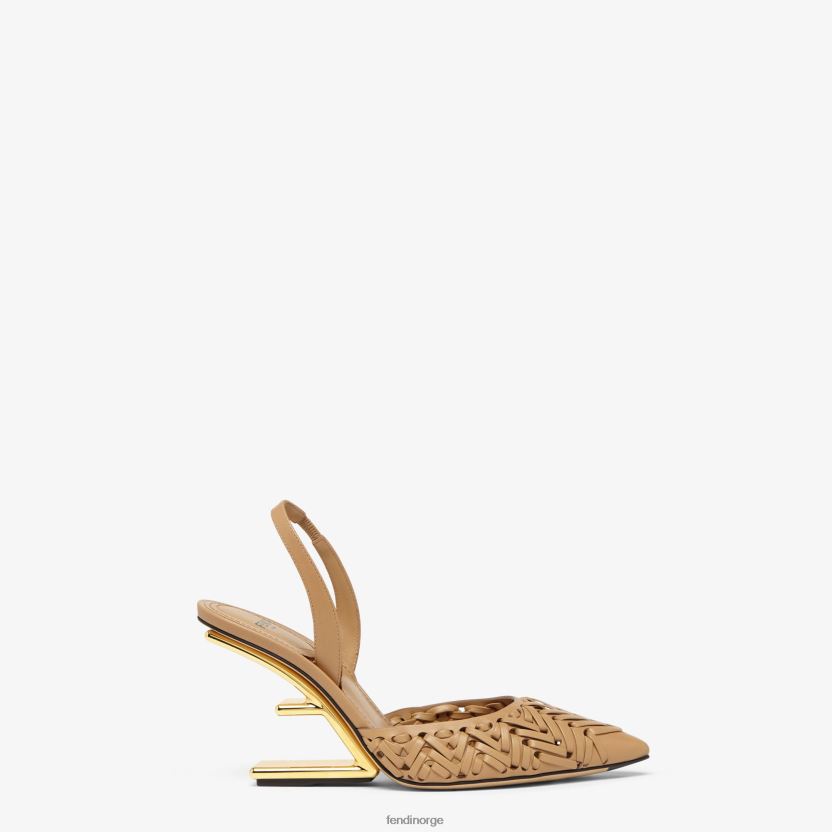 Fendi kvinner høyhælte slingbacks i skinn NXB4XN1275 svart sko