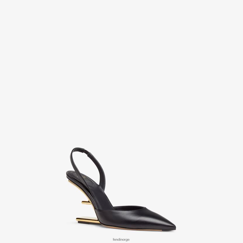 Fendi kvinner høyhælte slingbacks i skinn NXB4XN1280 svart sko