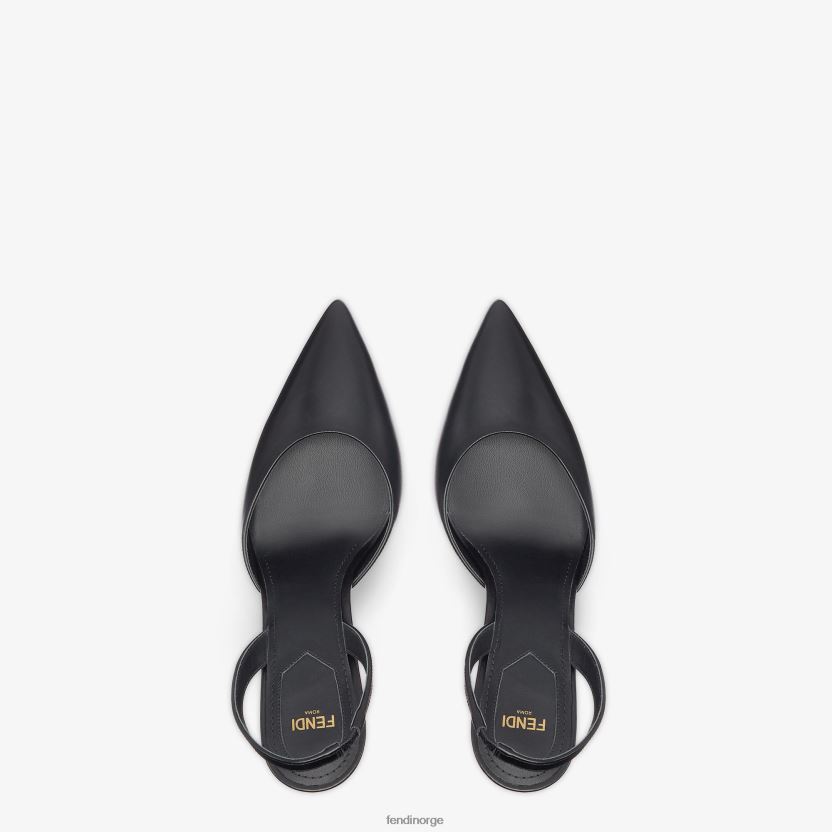 Fendi kvinner høyhælte slingbacks i skinn NXB4XN1280 svart sko