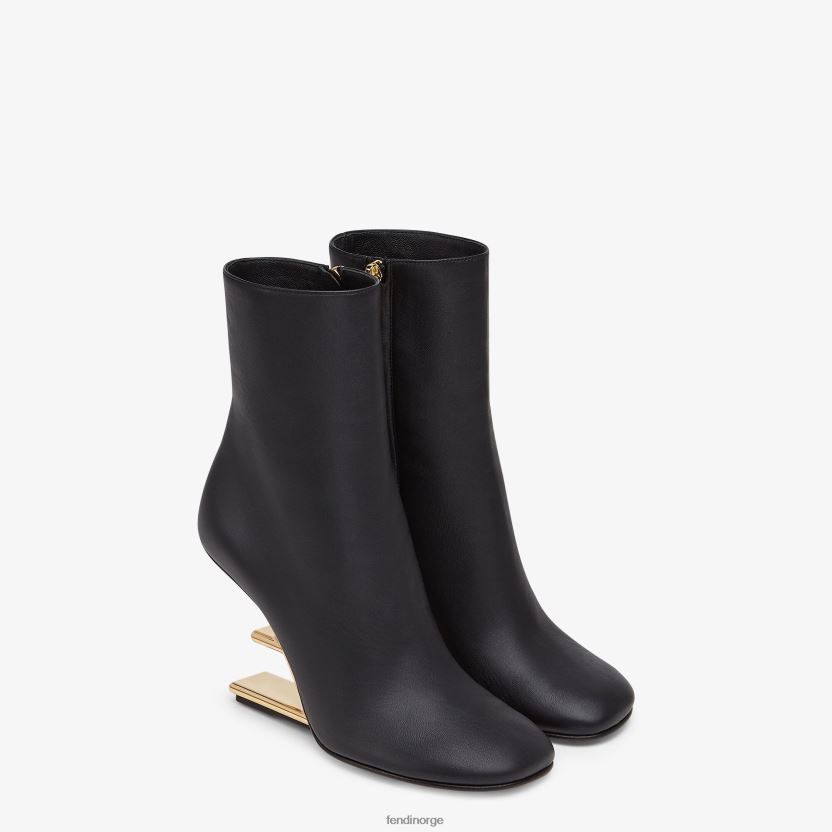 Fendi kvinner høyhælte ankelstøvletter i nappaskinn NXB4XN1368 svart sko