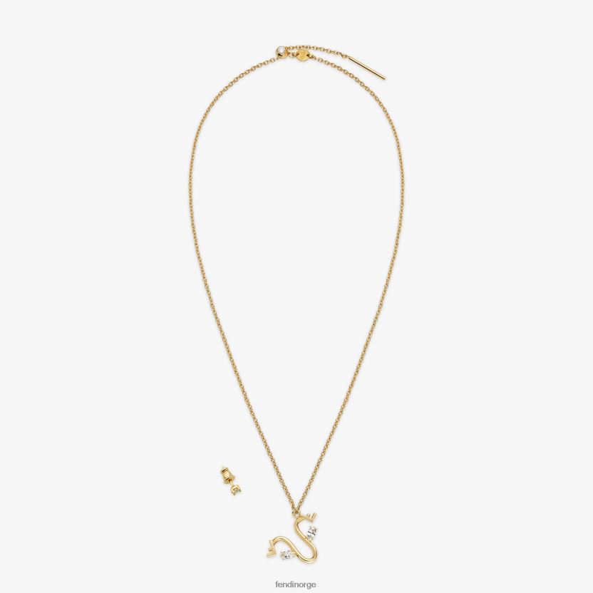 Fendi kvinner steinbukken sett NXB4XN1643 gull smykker