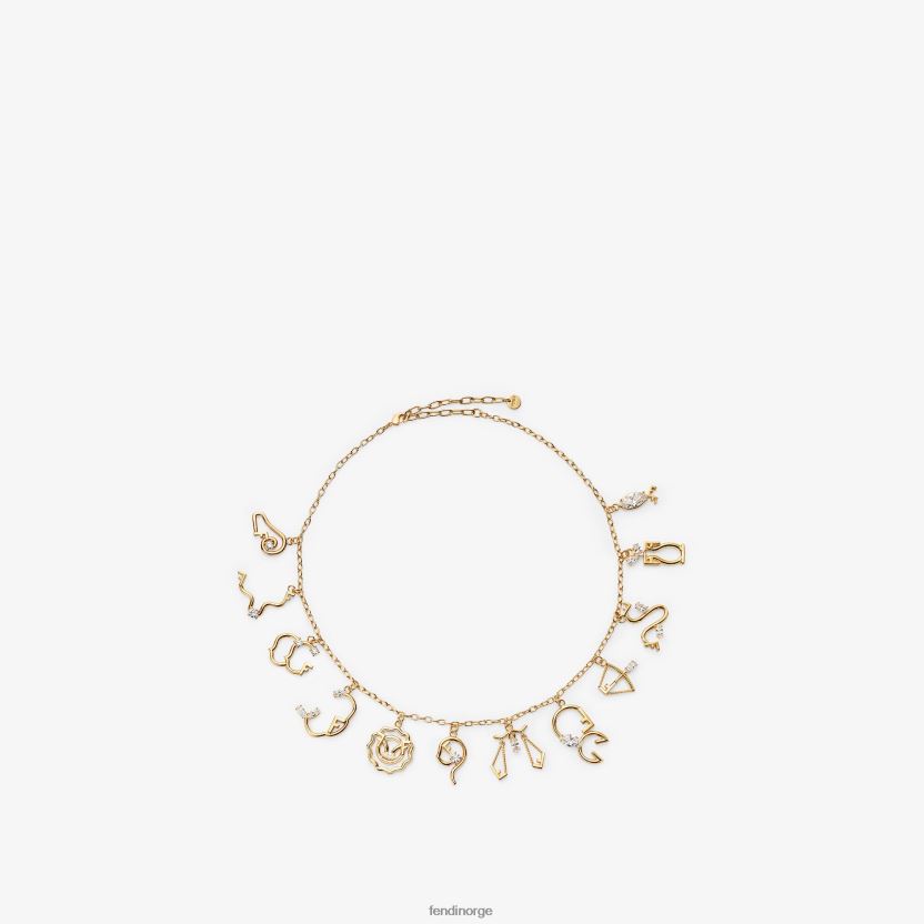 Fendi kvinner astrologi kjede NXB4XN1632 gull smykker