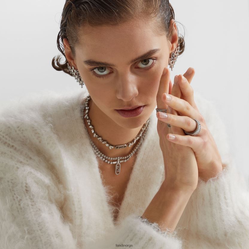 Fendi kvinner o\'lock ring ring NXB4XN1697 sølv smykker