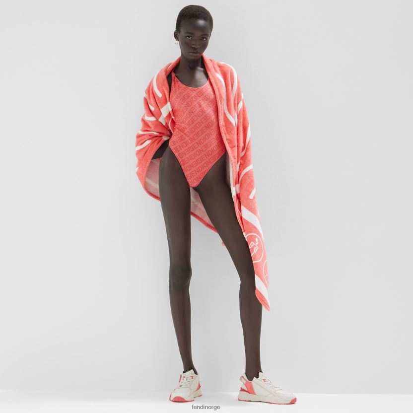 Fendi kvinner strandhåndkle i bomull NXB4XN116 rosa tilbehør