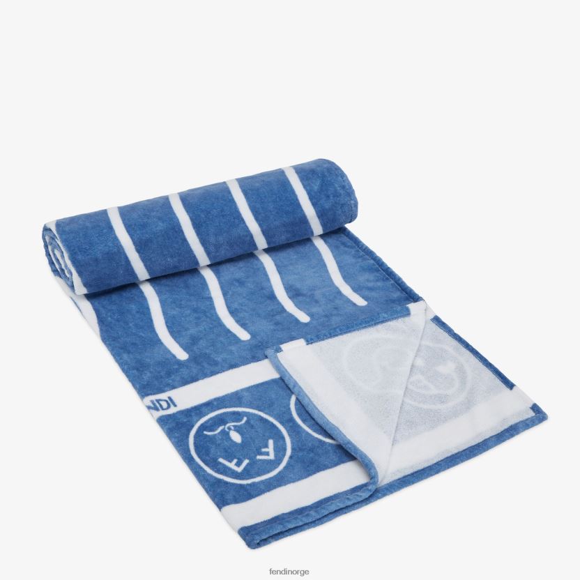 Fendi kvinner strandhåndkle i bomull NXB4XN131 blå tilbehør