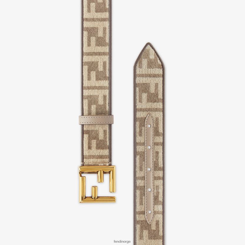Fendi kvinner dove ff jacquard stoffbelte NXB4XN323 beige tilbehør
