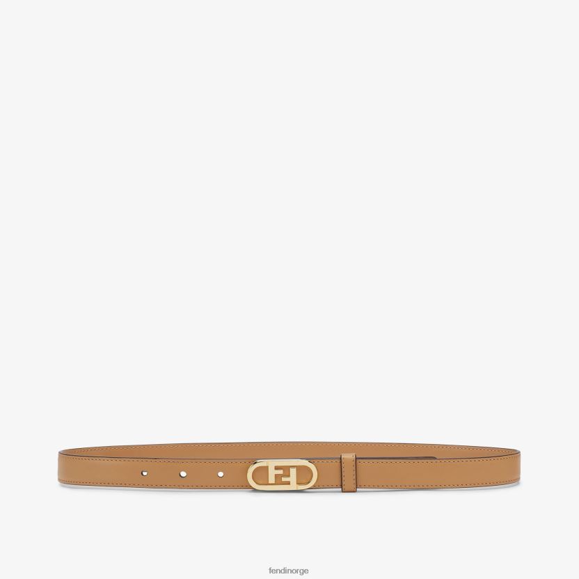 Fendi kvinner o'lock skinnbelte NXB4XN417 beige tilbehør
