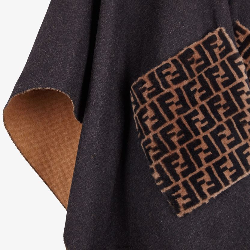 Fendi kvinner kashmir og ullponcho NXB4XN508 mote tilbehør